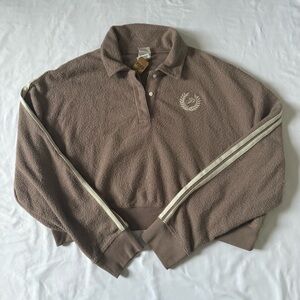 PINK Victoria's Secret Taupe Long-Sleeve Top Size L